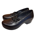 Dansko Tilda Womens Black Leather Mary Jane Slip On Shoe Comfort Size 40 us9 5