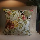 Pottery Barn Katherine Throw Pillow  Botanical Floral 19 x 19  Euro 