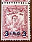 1937 Philippines  Vertical Strip Of Three Postage Due  Overprint J15 Mnh  Og