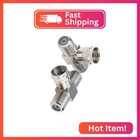 Rfadapter Coaxial Cable Splitter  Tv Splitter 2 In 1 Out 2-pack F Type Rg6 Male