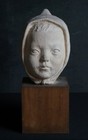 Japanese Child Minimalist Sculpture Art 1970 Plaster Art Craft 