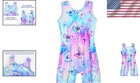 Stylish Sleeveless Gymnastics Leotard For Young Girls - Sparkly Design  Size 6-7