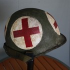 Wwii vietnam Era Us M1 Helmet   Westinghouse Liner Rear Seam Custom Paint Medic 