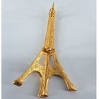 Vintage Gold Tone Eiffel Tower Brooch 3 5  Paris France Souvenir Travel Pin