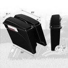 Motorcycle Saddlebags For 1993-2013 Touring Road King Street Glide Black