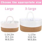 Xlarge Diaper Caddy Organizer Cotton Rope Nursery Baby Basket Changing Table Org