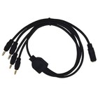3 5mm Stereo Audio Aux Splitter Cable 3 5mm 1 8  Trs Female To 4 X 3 5mm 3-pole