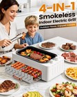4-in-1 Electric Indoor Grill Smokeless For Home countertop Electric Grill