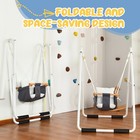 Toddler Swing Playset Indoor outdoor Folding Stand Swing Set With Safety Belt