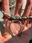 Naja Vintage Sterling Silver Turquoise Navajo Squash Blossom Necklace 21 