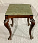Antique Vintage Cabriole Style Legs Upholstered Stool Piano Stool - Rare  