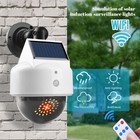 1-4pack Solar Power Pir Motion Sensor Fake Camera Wall Light Outdoor Garden Lamp