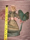 Antique Rare Folk Art Crepe Paper Doll With Accessories