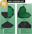 48in 8-player Foldable Poker Table Top Texas Hold em Blackjack Mat W Bag