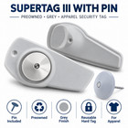 1 000 Genuine Sensormatic   Brand Supertag   Iii W pin  Grey