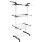 Heavy Duty 4-tier Laundry Clothes Drying Rack Folding Rolling Shoes Dryer Hanger