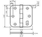 30 Pack 3 5  Satin Nickel Interior Door Hinges With 5 8  Radius Hinge Dh3558