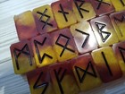 Elder Futhark 25 Piece Resin Rune Set  sunburst  For Casting  Divination  Etc 