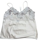 Vintage Christian Dior Lace Slip Camisole Ivory Satin Top Union Made M Upcycle