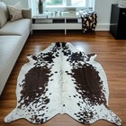 Genuine Cowhide Rug 5x6 Ft   Multi Color Speckled   Large Natural Leather Area
