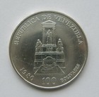 Venezuela Coin 100 Bolivares Bs 1980 Silver  900 Enamel Coin  Hand Painting 