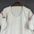 Antique Hand Embroidered Peasant Dress Ukrainian Vyshyvanka Hemp Shirtdress