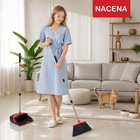 Nacena Broom And Dustpan Set 52-in Adjustable Handle Hair Teeth