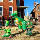 St  Patrick s Day Outdoor Decorations - Metal Garden Stakes With Gold Clovers