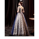Blue Lace Embroidered Evening Dress Off The Shoulder Prom Party Dress Customized
