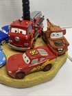 Disney Pixar Cars Table Lamp 3d Red Fire Truck Lightning Mcqueen Mater No Shade