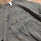 Grey Fighting Back Boxing Sweatshirt  Size Medium