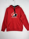 Canada Hockey Nike Sweatshirt Mens Medium Leaf Therma Fit Hoodie Sportswear Red