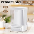 2 Pcs Commercial Soap Dispenser Wall Mounted Manual Containers 33 8 Oz 1000 Ml