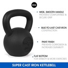 Yes4all 60 Pound Kettlebell  Single Painted Cast Iron Weight For Home Gym  Black