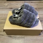 Ugg Women s Fluff Yeah Women s Size 7 Us Slide Wedge Sandal - Charcoal With Box