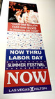Elvis Vintage Style Concert Banner Vegas Hilton Live 1 Million Fans