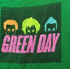 Green Day Concert Tour T-shirt Mens Medium Gildan Brand Green Color