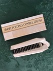 Nos Vintage Avon Folding Hair Comb   Nylon Brush White And Black New W box 