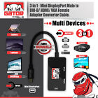 Mini Displayport Thunderbolt Male To Dvi Hdmi Vga Adapter Converter Cable 4 In 1