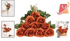 10pcs Artificial Silk Roses Orange For Wedding Party Home Decor