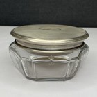 Gorham Sterling Silver Lid Powder Jar Etched Engraved Glass Bowl 61005 - 2 8oz