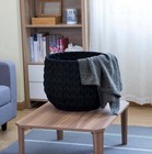 Extra Large Black Woven Rope Decorative Storage Basket