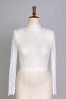 Wedding Dress Topper Jacket For Bride Lace Long Sleeves Top Accessories
