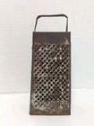 Antique Vintage Primitive Tin Metal Cylinder Grater Dark Patina Farmhouse Style