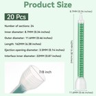 20 Pieces Mixing Nozzle Static Mix Nozzle Adhesive Tips Square