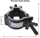 Truss Clamp Stage Light Clamp  10pcs Professional 35-40 Mm Aluminium Black Sm   