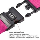 4 X Luggage Straps Suitcase Belts With Lock Buckle 2mx5cm For Travel Rose Red