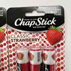 Chap Stick Lip Balm Classic Strawberry 3 Pk Skin Protectant Lot Of 2