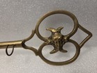 Vintage Brass Skeleton Key Wall Hanging 6 Key Holder Hook Rack