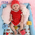 Ivita 19  blue Eyes Baby Full Silicone Girl Doll Lifelike Reborn Baby Prematur